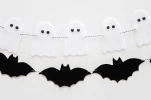 Lot De 2 Guirlandes En Papier Halloween (3 M) - Décoration Citrouille Et Chauve-Souris - Pour Fête Et Maison